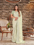 Tikhi Imli Embellished Jacquard Satin Ready to Wear Saree | Grocsy