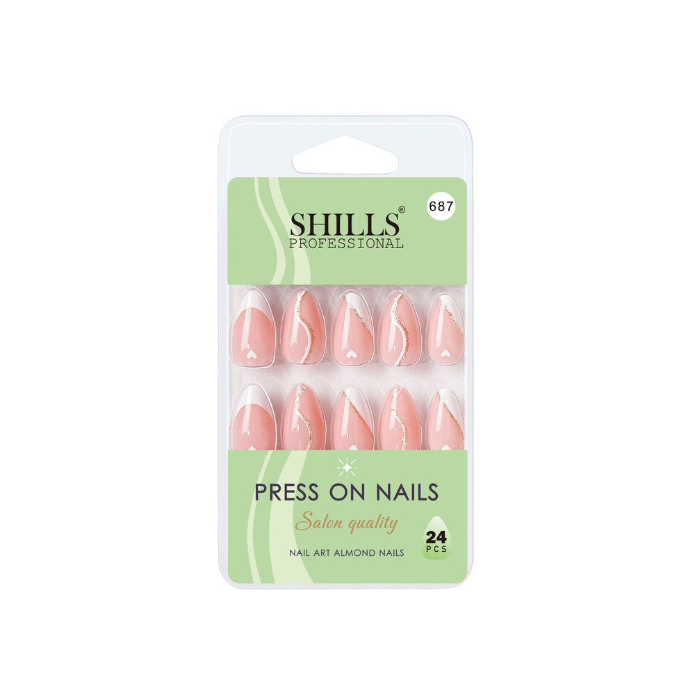 Shills Professional Reusable Press On Nails Almond - SPN687 | Grocsy