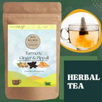 Satvi Wellness Turmeric Ginger Pippali Tea Bags | Herbal Tea | Grocsy