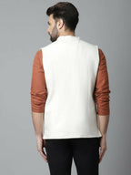 Even Apparels Pure Wool Nehru Jacket - White | Grocsy