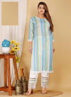 Vamika Embroidery Rayon Multicolor Party Wear/Casual Wear Kurta Set/Suit | Grocsy