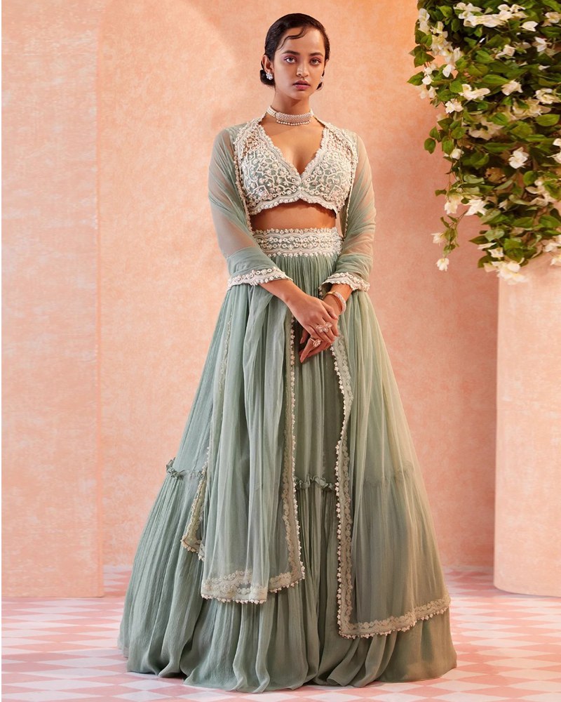Lehenga Mart Glamorous Designer Lehenga Choli for Bridal and Bridesmaids Wedding Wear Choli | Grocsy