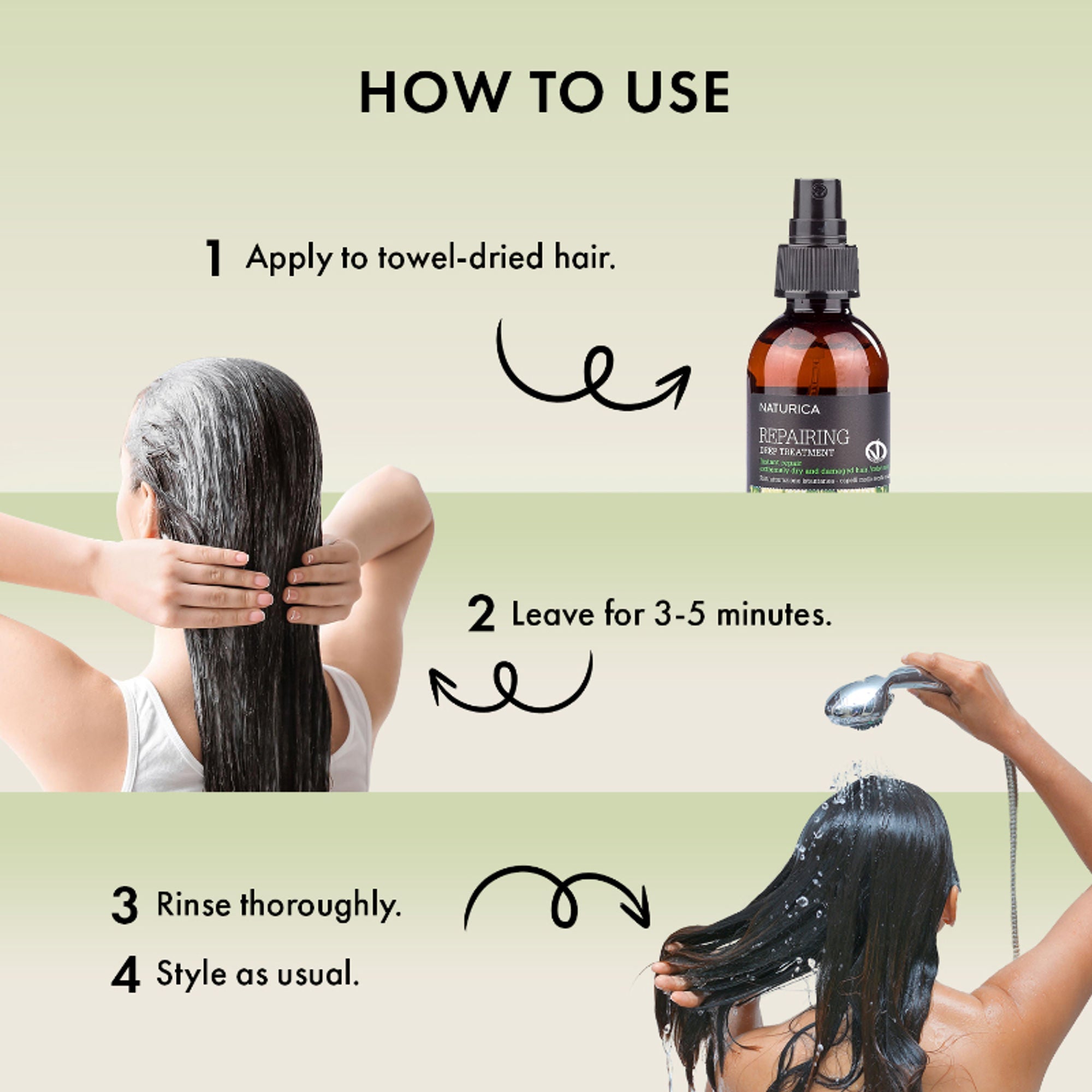Naturica Repairing Deep Treatment for Damaged Hair, Detangle with Olive Oil & Vitamin E Formula | Grocsy