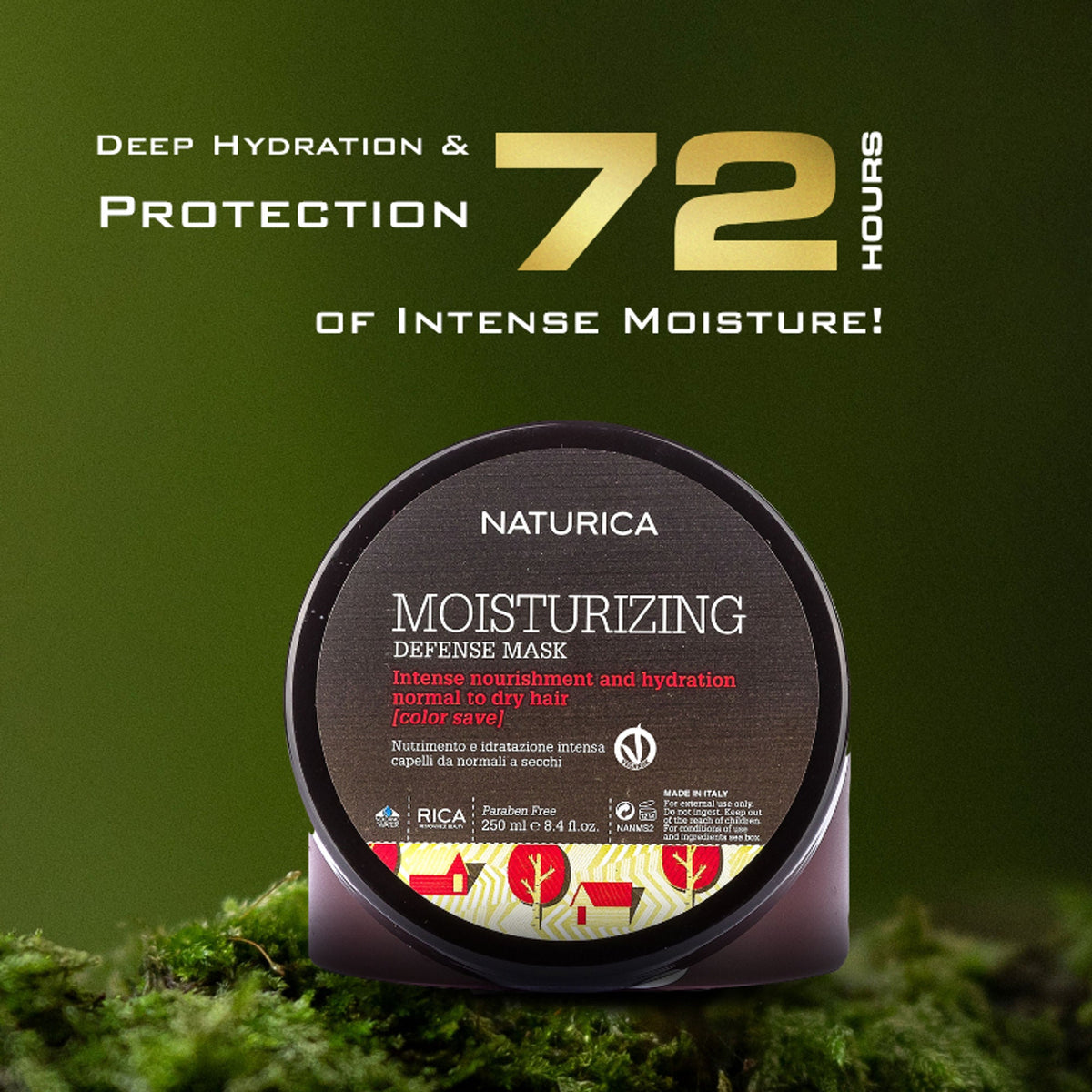 Naturica Moisturizing Defense Mask for Normal to Dry Hair, Hydrate with Grape Extract & Soy Protein | Grocsy