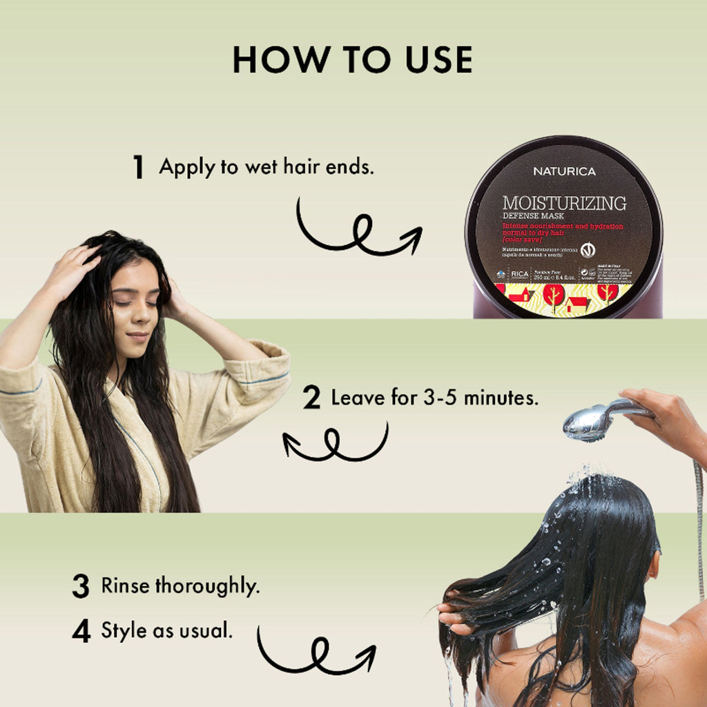 Naturica Moisturizing Defense Mask for Normal to Dry Hair, Hydrate with Grape Extract & Soy Protein | Grocsy