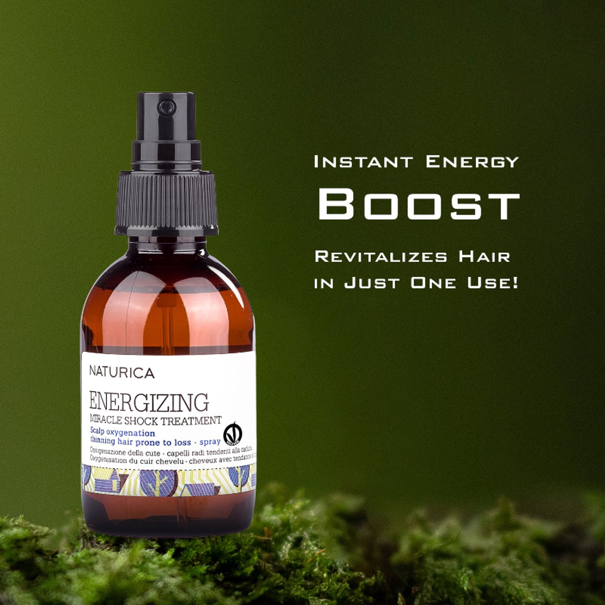 Naturica Energizing Miracle Treatment for Thin Hair, Reduce Fiber Loss with Caper & Ginseng Extract | Grocsy