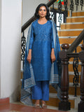 Vaasva Women's Indigo Muslin Digital Printed Suit Set | Grocsy