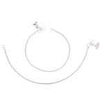 AanyaCentric Silver Plated Traditional Anklets Payal - Classic and Stylish for Women and Girls | Grocsy
