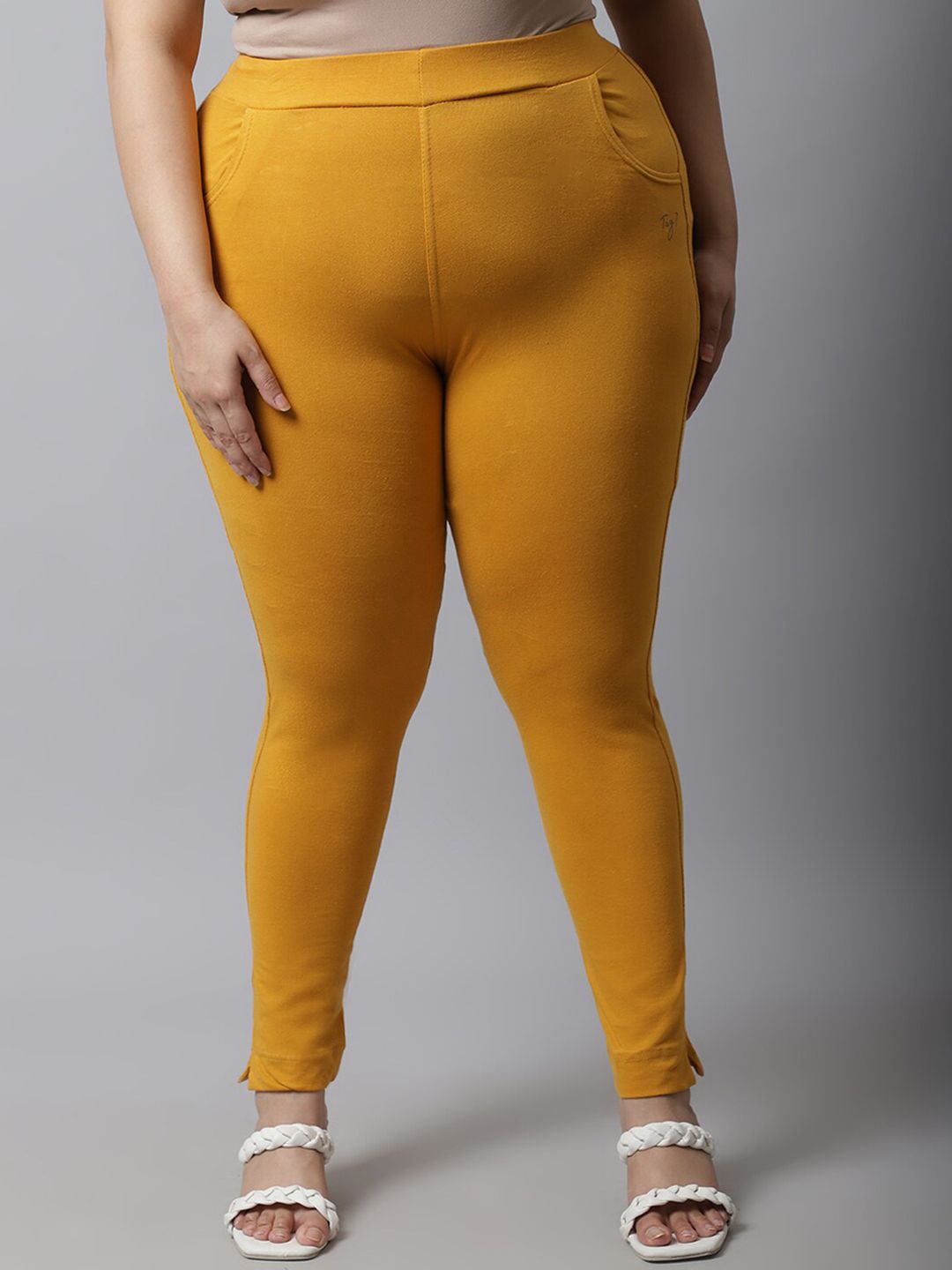 TAG 7 Women Plus Size Cotton Ankle-Length Leggings | Grocsy