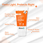 The Derma Co 1% Hyaluronic Sunscreen Oil-Free Gel With SPF 50 PA++++ For Oily In-Vivo tested | Grocsy