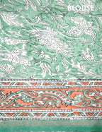 Dazzling Sea Green Colour With Lotus Buttes Pure Chanderi Sico Saree By Gayathri Reddy Designer Studio | Grocsy