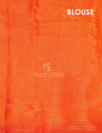 Parrot Green And Orange Colour Printed Cotton Brasso Saree By Gayathri Reddy Designer Studio | Grocsy