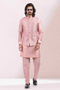 Raivat Ethnic Art Banarasi Silk Thread Work 3 Pics Jacket Set In Pink Colour | Grocsy