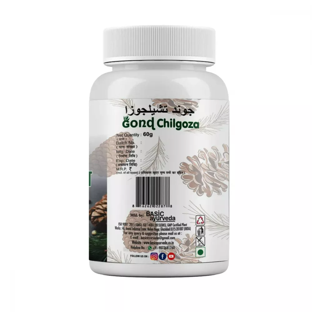 Basic Ayurveda Gond Chilgoza | Grocsy