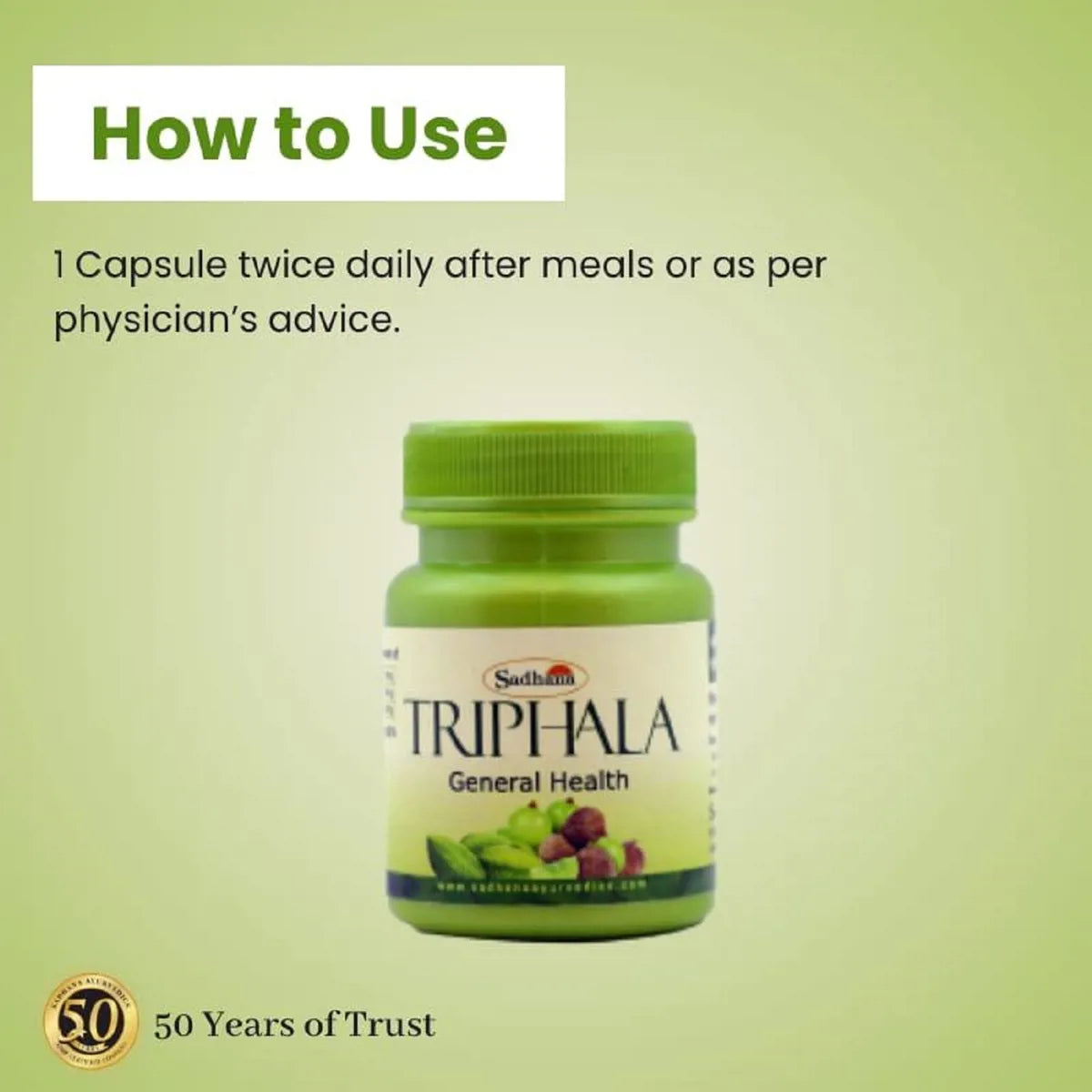 Sadhana Triphala Capsules | Grocsy