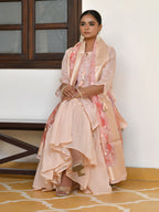 Vaasva Women's Apricot Chanderi Sharara Set | Grocsy
