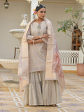 Vaasva Women's Khakhee Chanderi Sharara Set | Grocsy