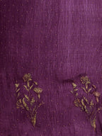 All About You Women Purple Ethnic Motifs Foil Printed Angrakha Kurta Set | Grocsy