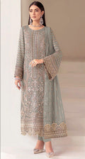 Anaita Sky Blue Faux Georgette Suit With Embroidery Sequence & Khatli Work | Grocsy