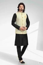 Raivat Ethnic Art Banarasi Silk Thread Work 3 Pics Jacket Set In Yellow Colour | Grocsy