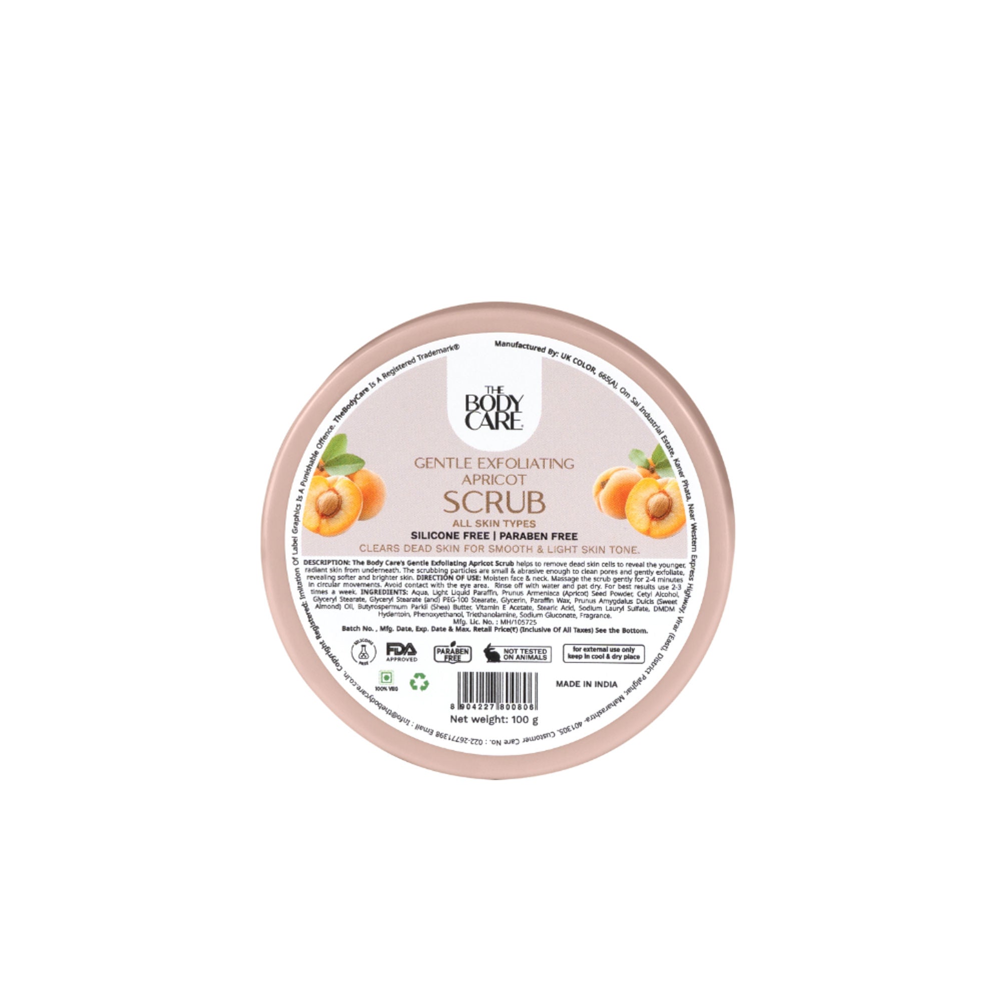 The Body Care Apricot Facial Scrub | Grocsy