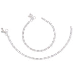 AanyaCentric Silver Plated Traditional Anklets Payal - Classic and Stylish for Women and Girls | Grocsy
