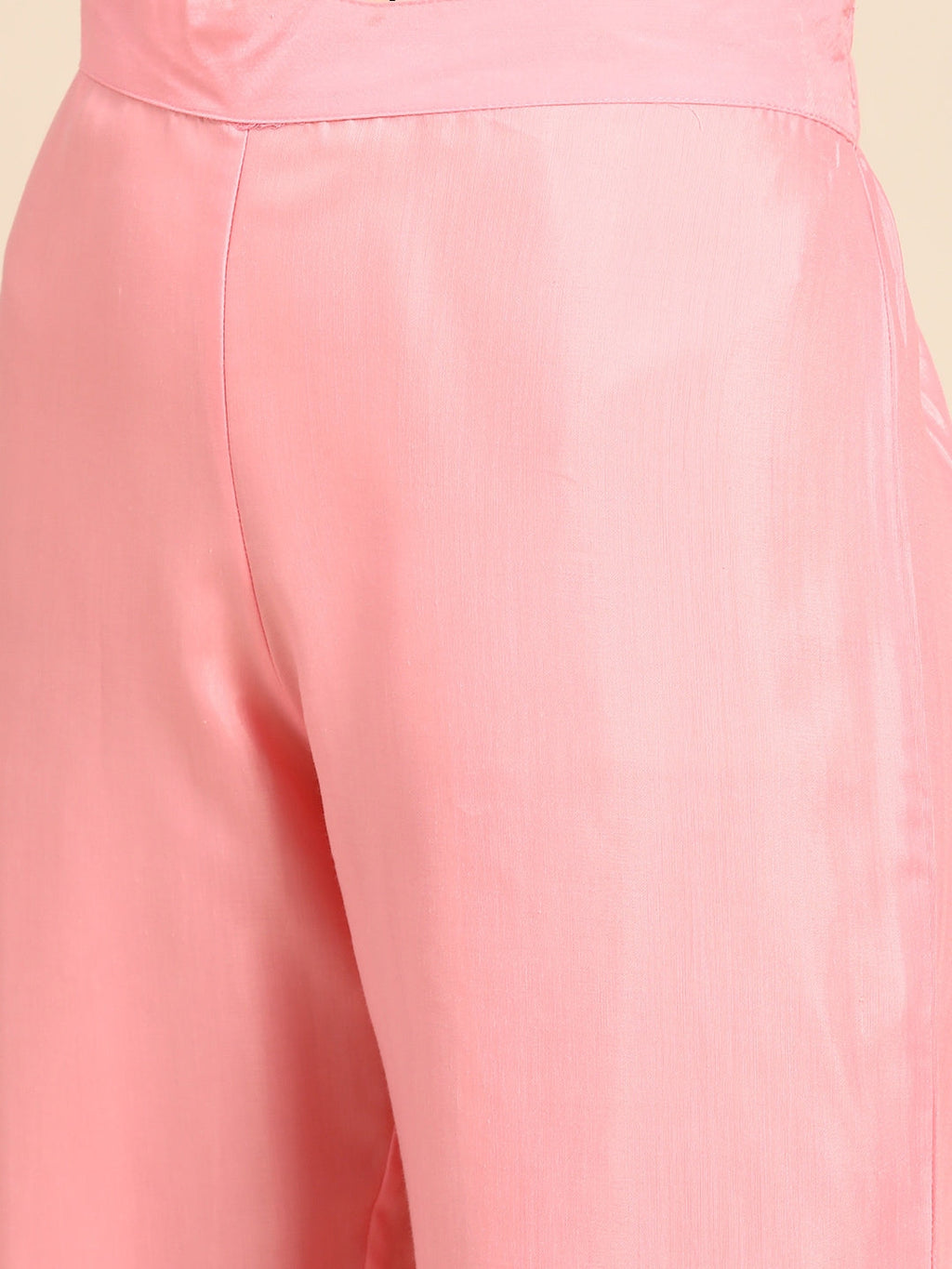 Sangria Women Pink Ethnic Motifs Printed Chanderi Cotton Kurta with Trousers & With Dupatta | Grocsy