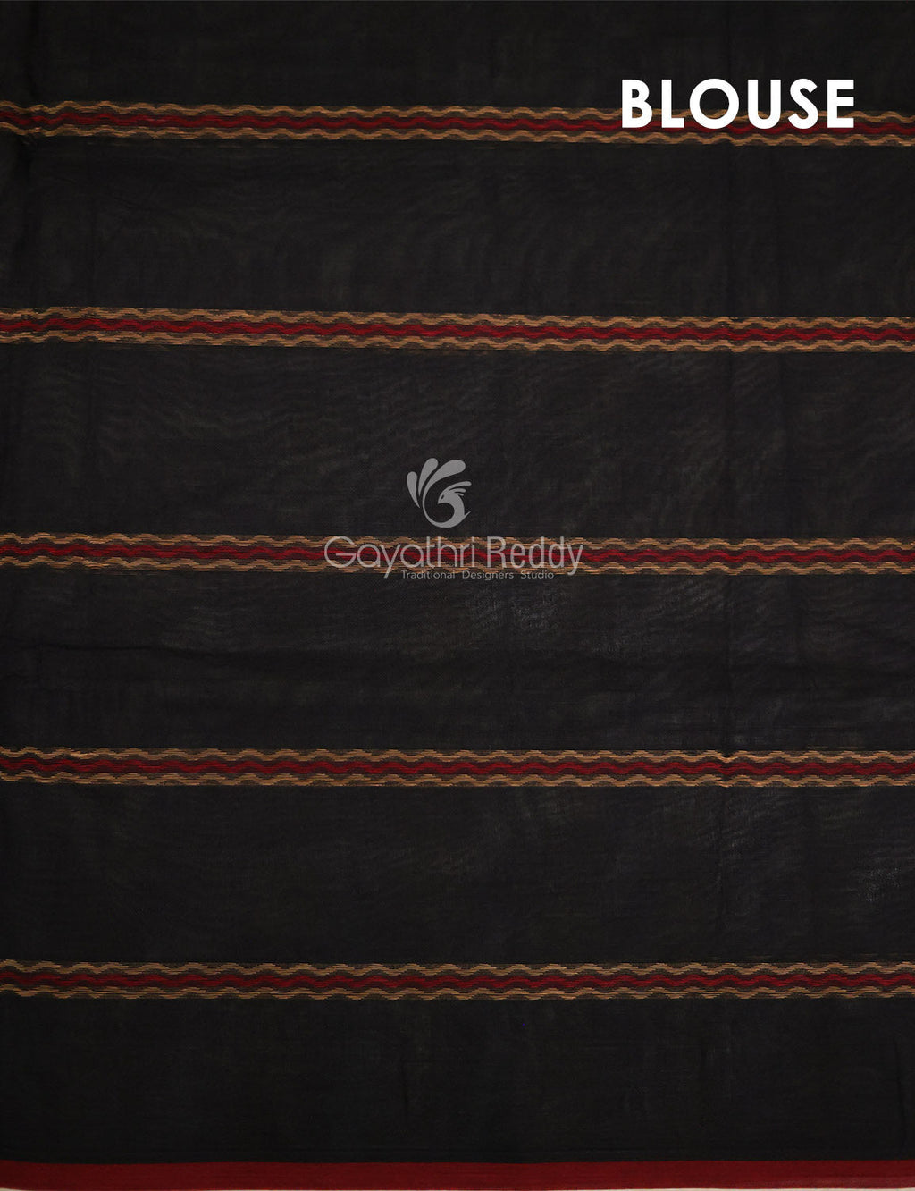 Combo of Black and Red Pure Narayanpet Cotton Saree By Gayathri Reddy Designer Studio | Grocsy