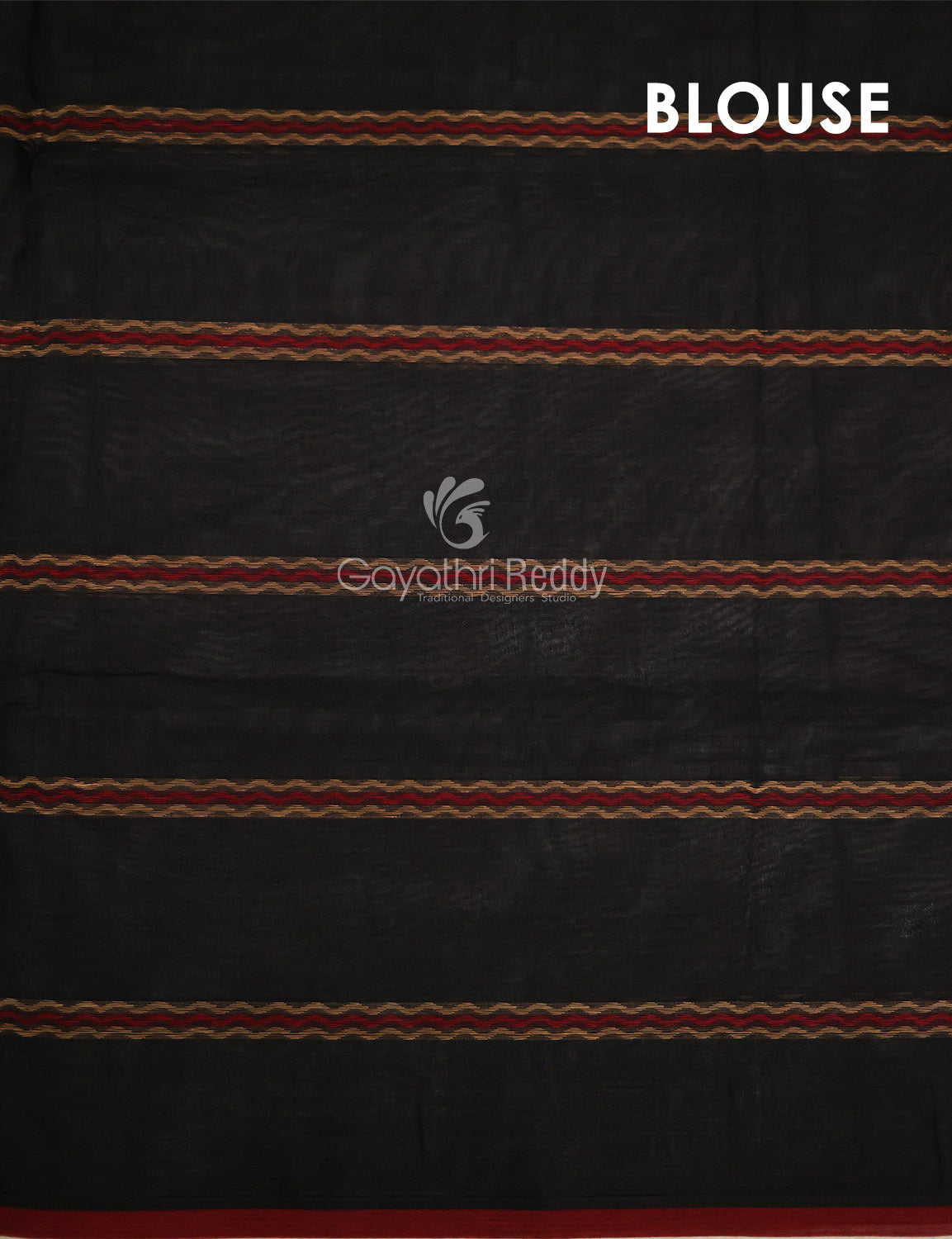 Combo of Black and Red Pure Narayanpet Cotton Saree By Gayathri Reddy Designer Studio | Grocsy