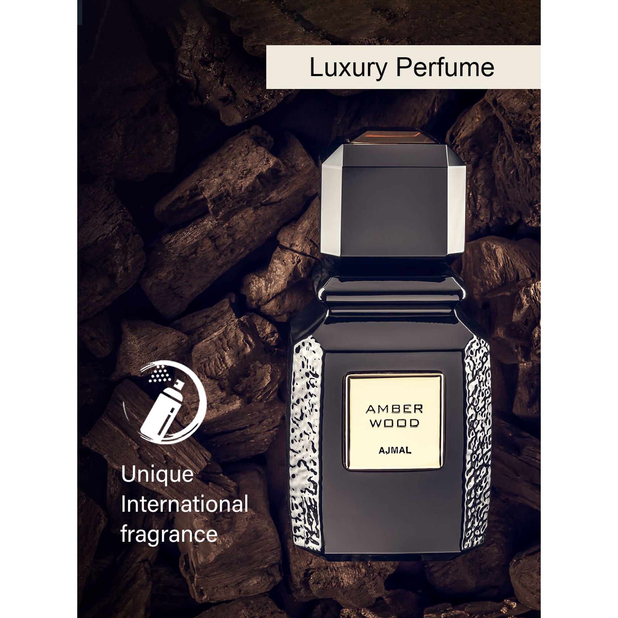 Ajmal India Amber Wood Edp Perfume For Women And Men | Grocsy