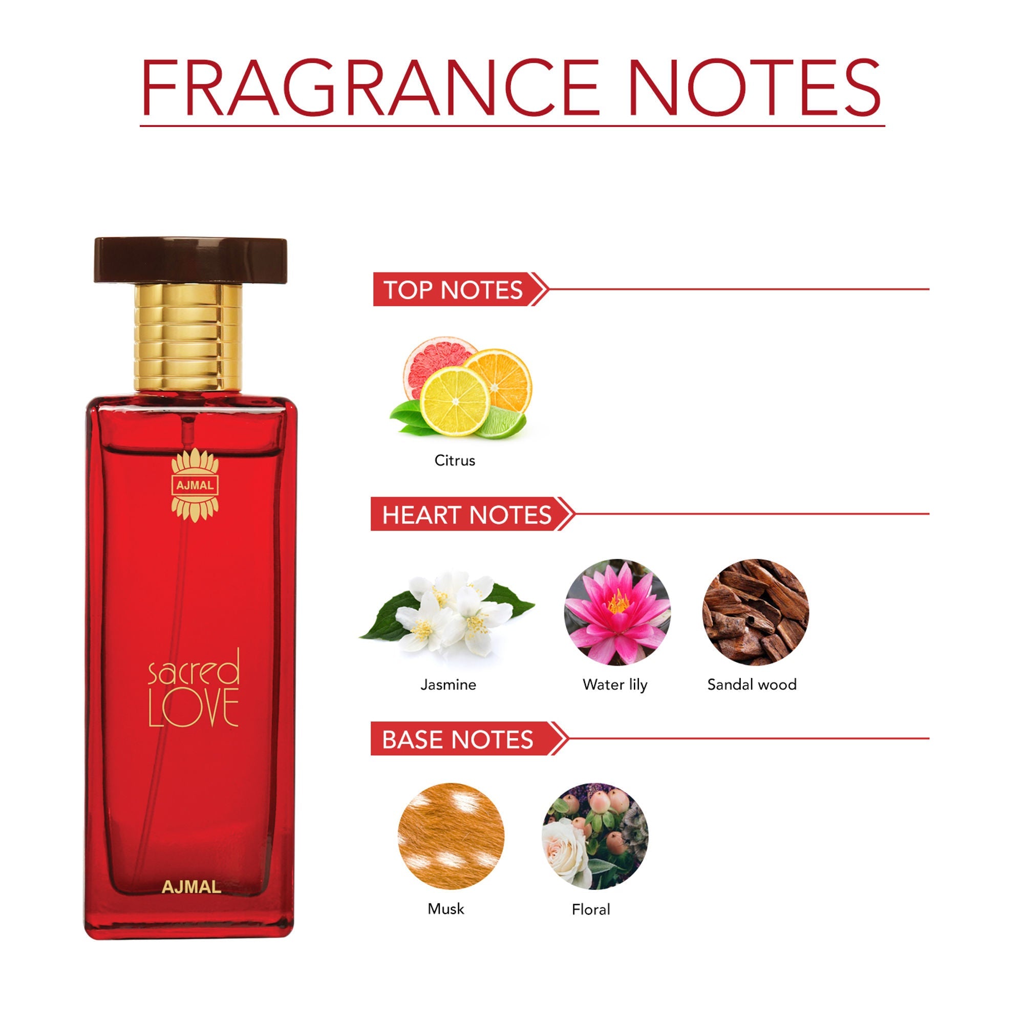 Ajmal India Sacred Love EDP Perfume For Women | Grocsy