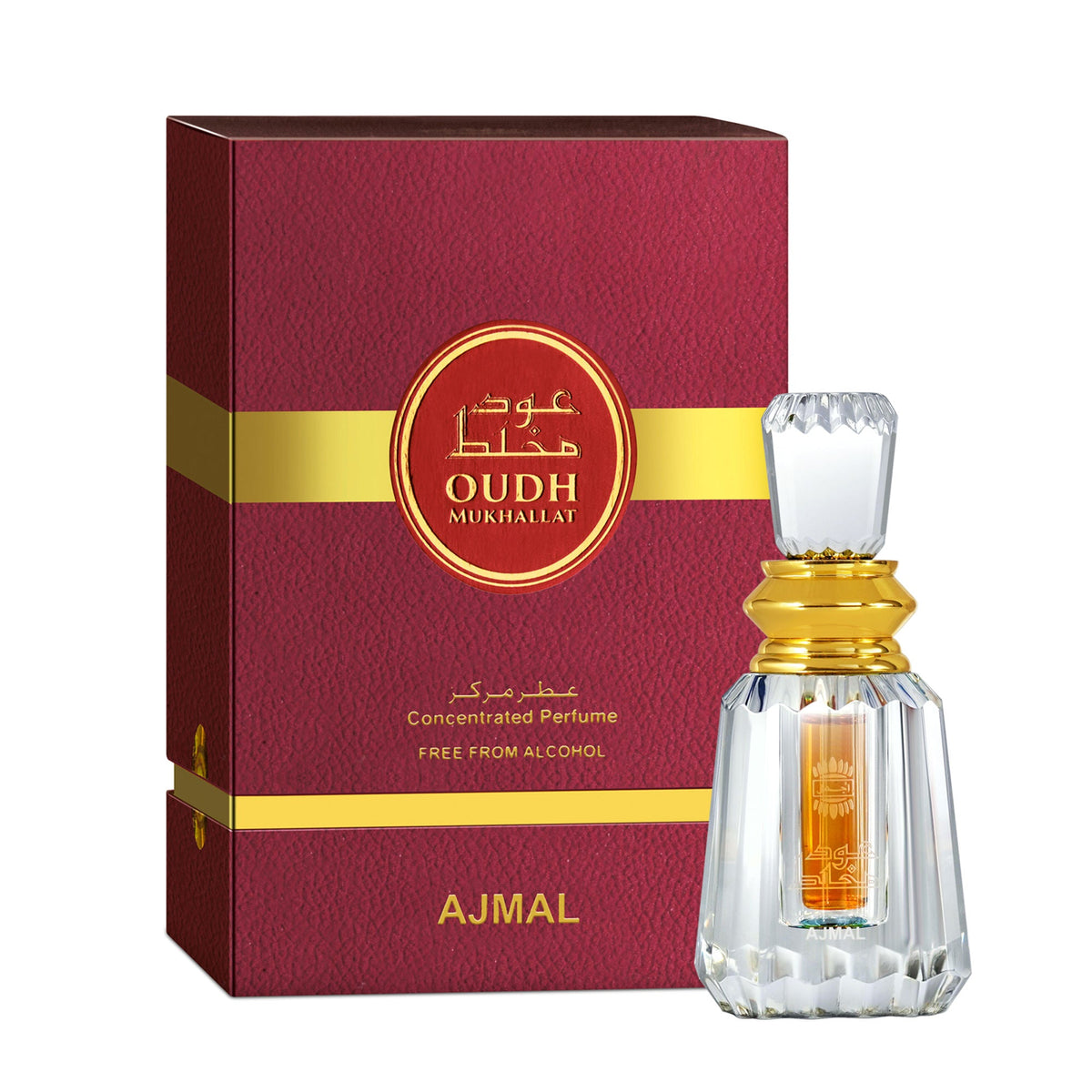 Ajmal India Oudh Mukhallat Concentrated Perfume Free From Alcohol For Women And Men | Grocsy