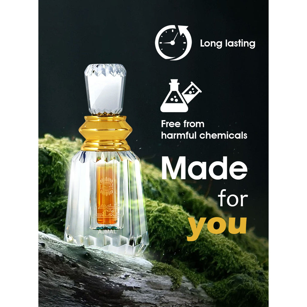 Ajmal India Oudh Mukhallat Concentrated Perfume Free From Alcohol For Women And Men | Grocsy