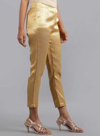 W for Woman Gold Straight Pants | Grocsy