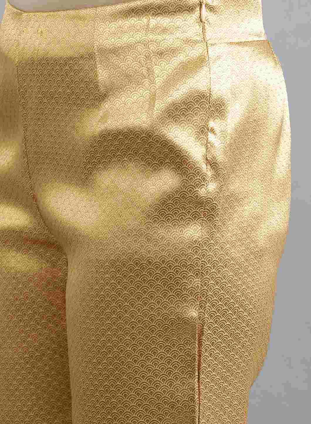 W for Woman Gold Straight Pants | Grocsy