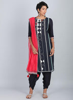 W for Woman Blue Round Neck Printed kurta | Grocsy