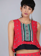 W for Woman Pink Round Neck Sleeveless Top | Grocsy