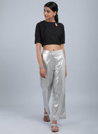 W for Woman Silver Glitter Pants | Grocsy