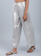 W for Woman Silver Glitter Pants | Grocsy