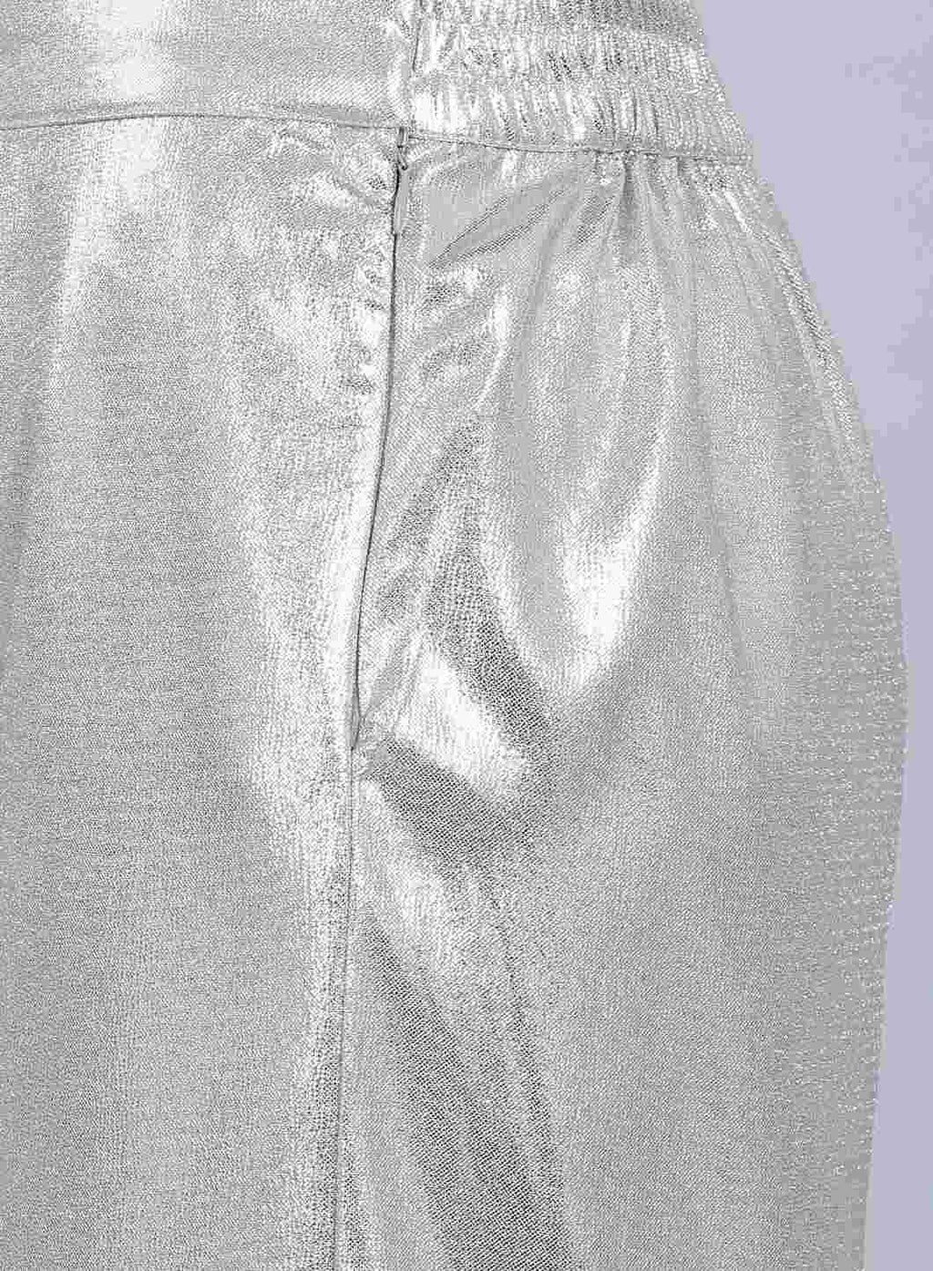 W for Woman Silver Glitter Pants | Grocsy