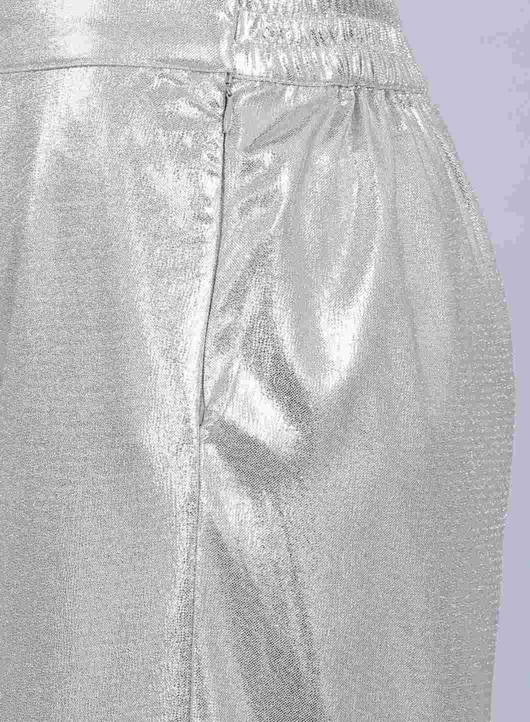 W for Woman Silver Glitter Pants | Grocsy
