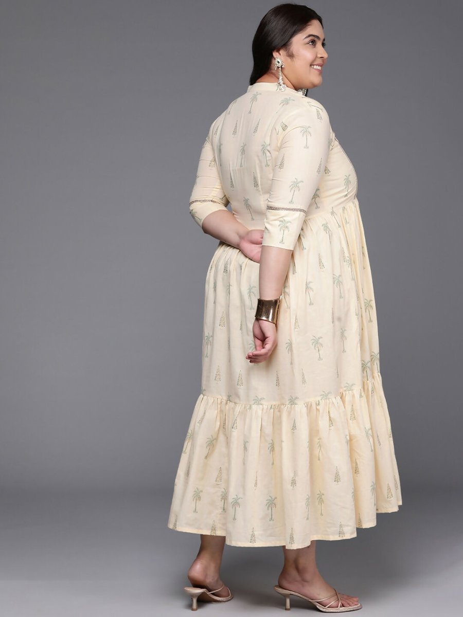 Ahalyaa Women's Traditional wear Ethnic Dress - Off White | Grocsy