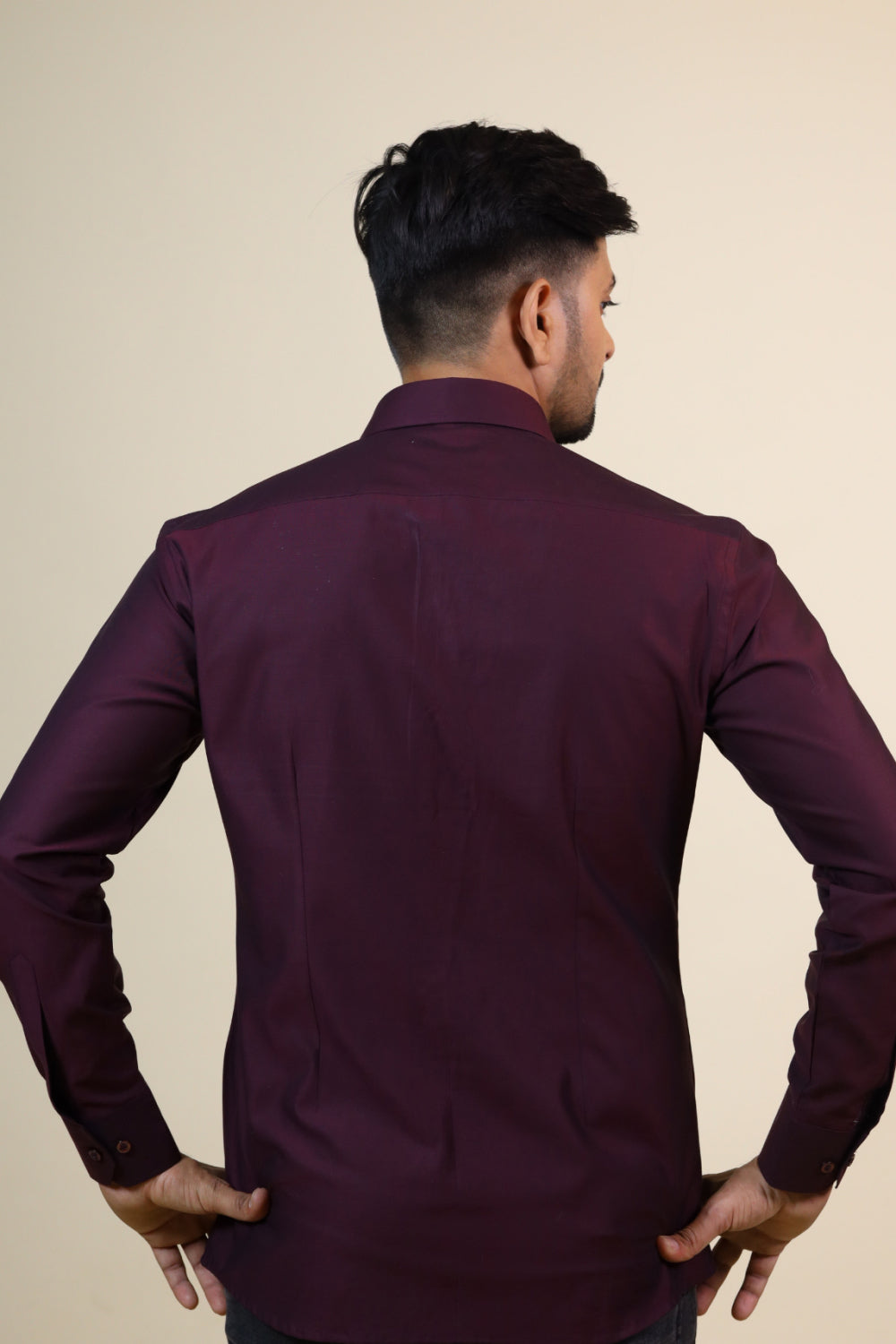 Mauvais Burgundy Designer Men's Shirt by Hilo Design | Grocsy