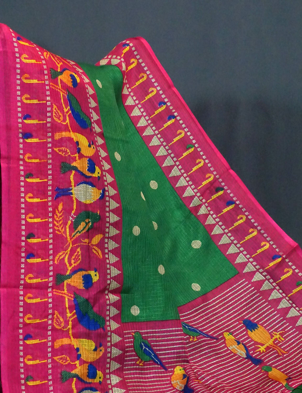 Maroon Green Colour With All Over Buttes Semi Silk Kota Saree By Gayathri Reddy Designer Studio | Grocsy