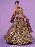 Myra Lilac Georgette Embroidered Designer Lehenga | Grocsy