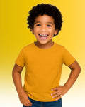 Chilins Kids Round Neck T-Shirt Half Sleeves 100% Cotton Plain Solid Color Tshirt | Grocsy
