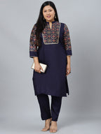Sztori Ethnic Motifs Printed Straight Kurta with Pant | Grocsy