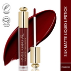 Parul Garg Beauty Silk Matte Liquid Lipstick, Long Lasting & Transfer-Proof - Primrose, Deep Maroon | Grocsy