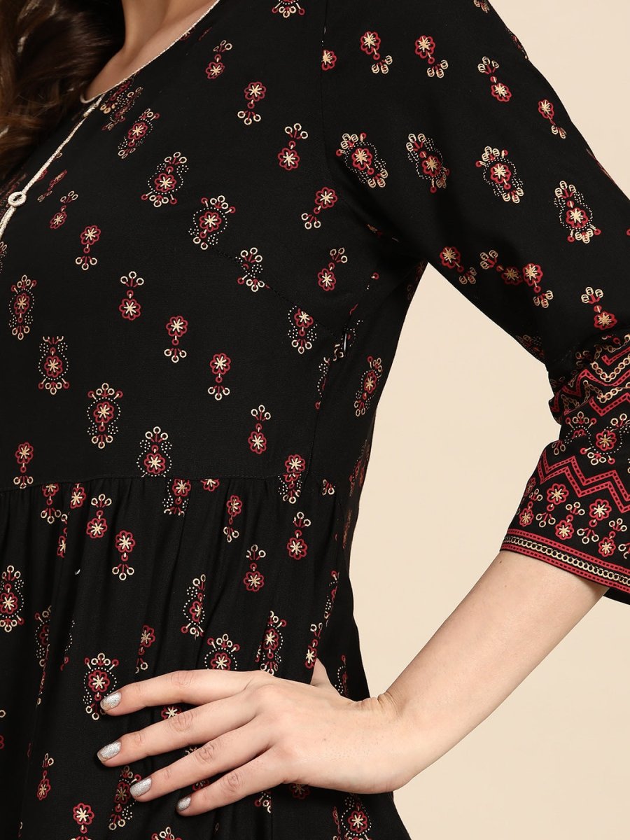 All About You Women Ethnic Motifs Printed Regular Kurta with Trouser | Grocsy