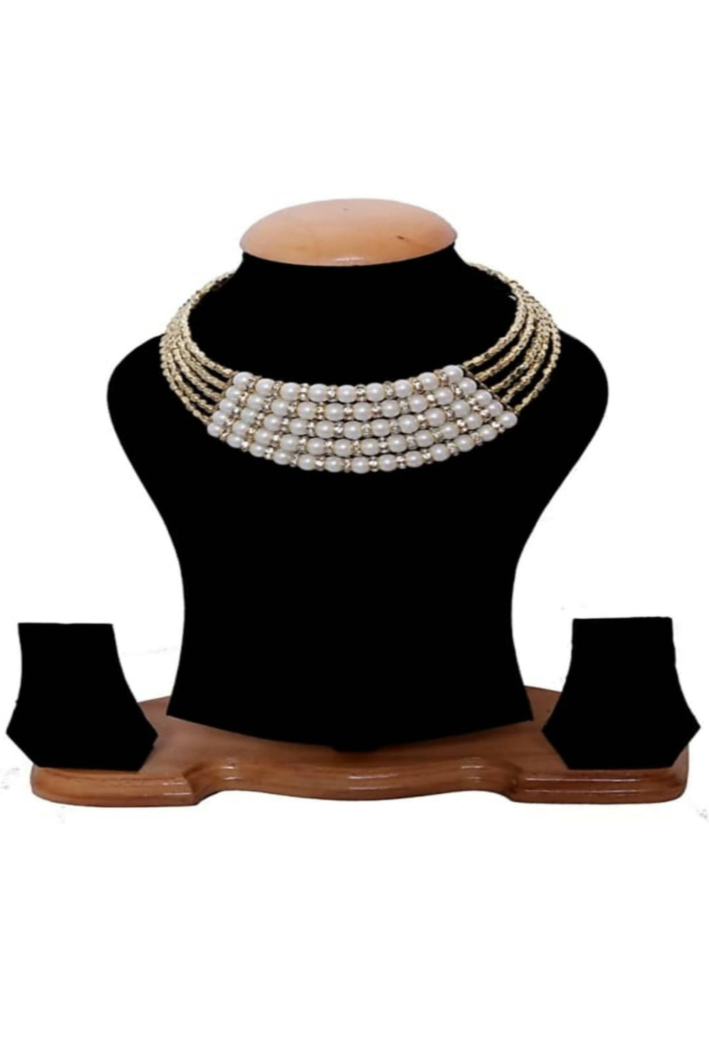 Mominos Fashion Johar Kamal Oxidised Pearls work Hasli Design Choker | Grocsy